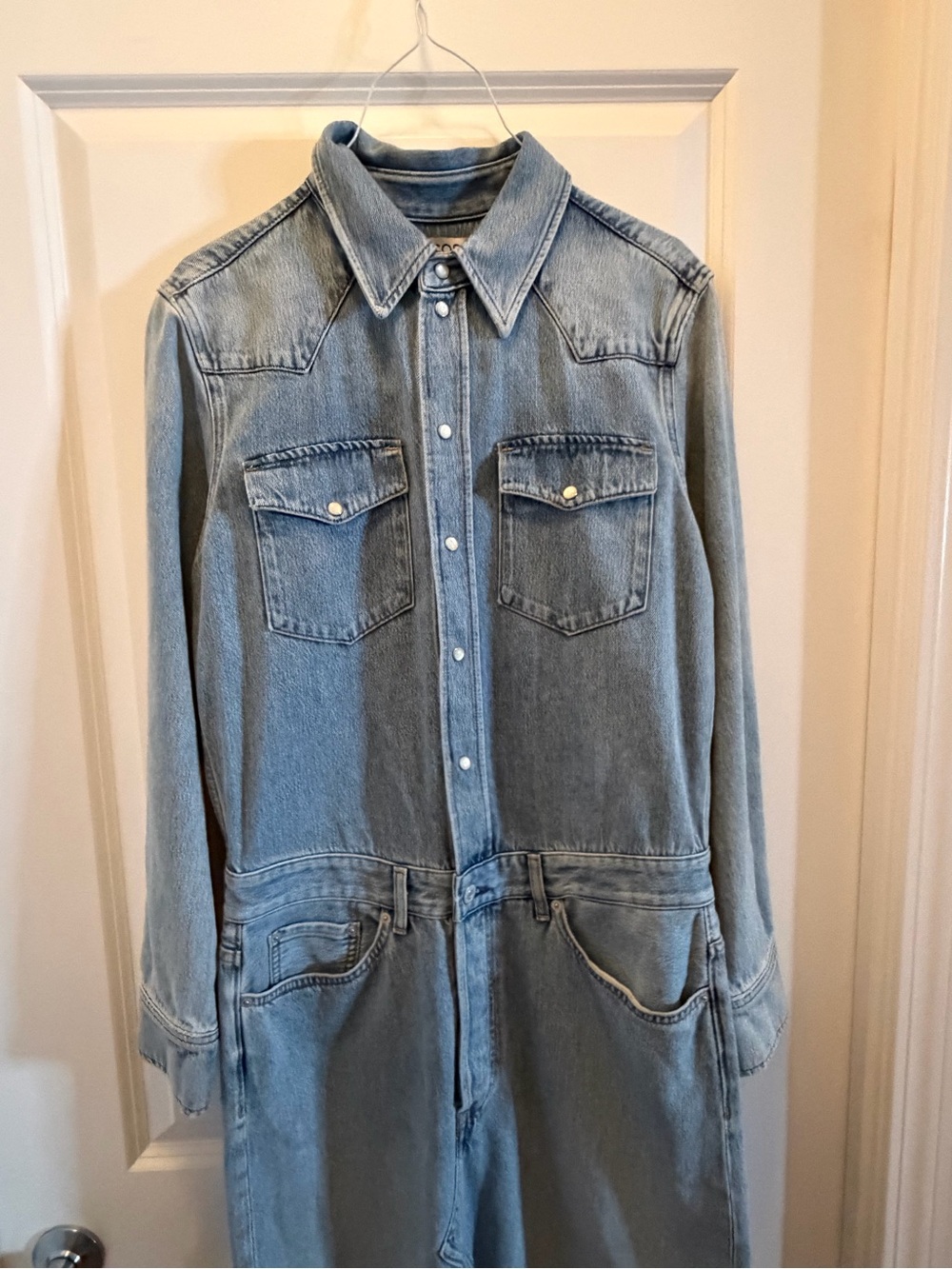 COS Denim Maxi Shirt Dress Organic Cotton Lyocell US 6 BNWOT - Picture 6 of 16